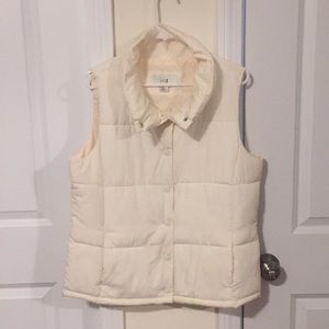 Plush cream vest